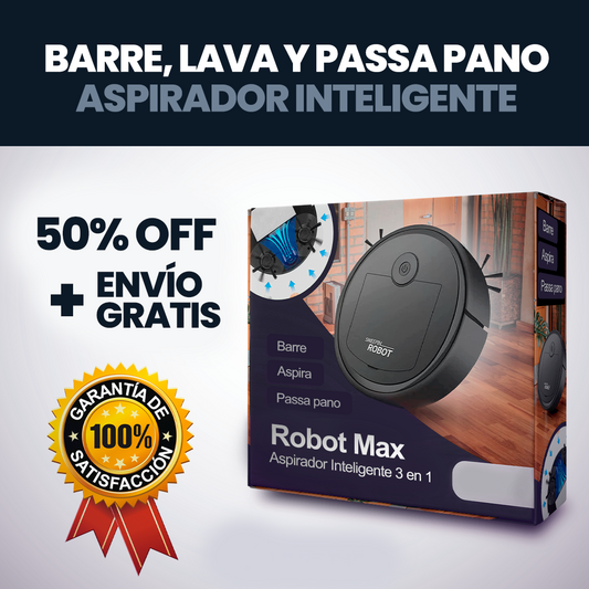 Robot Max- Aspirador Inteligente 3 en 1 [LIMPIA TODO]